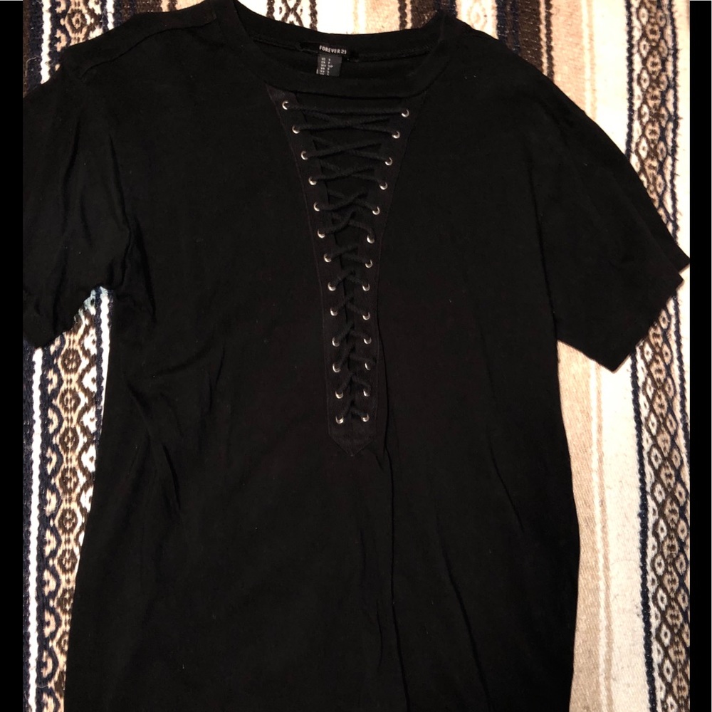 Lace up t shirt